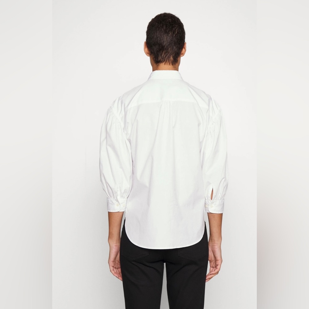 Lauren Ralph Lauren - White Button Down 3/4 Sleeve Blouse - Size 2X - Picture 2 of 5